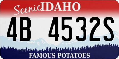 ID license plate 4B4532S