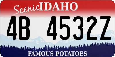 ID license plate 4B4532Z