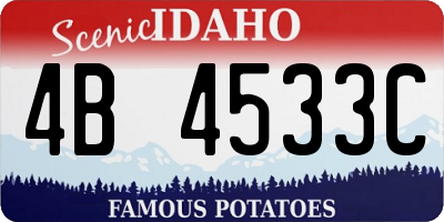 ID license plate 4B4533C