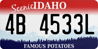 ID license plate 4B4533L