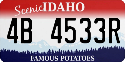 ID license plate 4B4533R