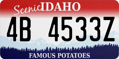 ID license plate 4B4533Z