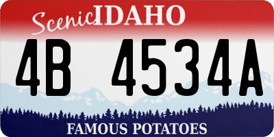ID license plate 4B4534A
