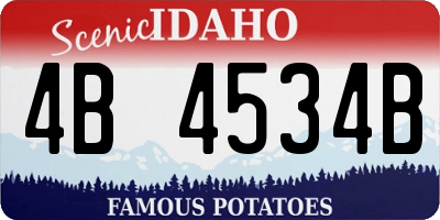 ID license plate 4B4534B