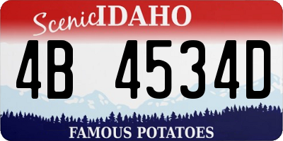 ID license plate 4B4534D