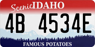 ID license plate 4B4534E