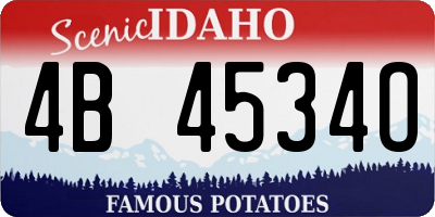 ID license plate 4B4534O