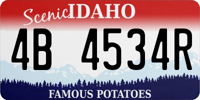 ID license plate 4B4534R