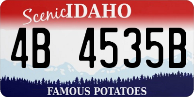 ID license plate 4B4535B