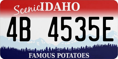 ID license plate 4B4535E