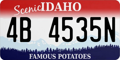 ID license plate 4B4535N