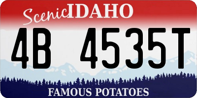 ID license plate 4B4535T