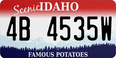 ID license plate 4B4535W
