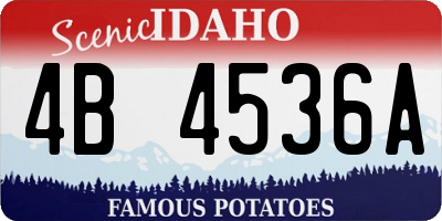 ID license plate 4B4536A