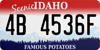 ID license plate 4B4536F