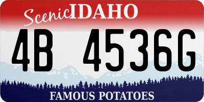 ID license plate 4B4536G