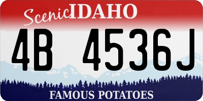 ID license plate 4B4536J