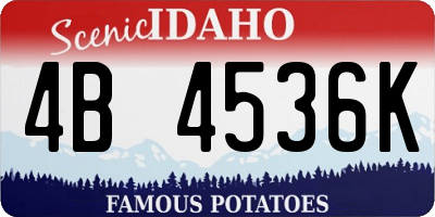 ID license plate 4B4536K