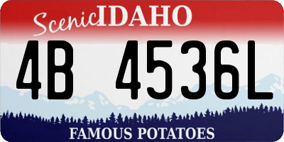 ID license plate 4B4536L