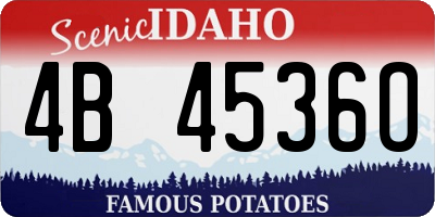 ID license plate 4B4536O
