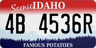 ID license plate 4B4536R