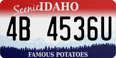 ID license plate 4B4536U