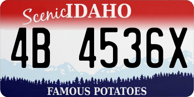 ID license plate 4B4536X