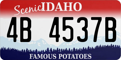 ID license plate 4B4537B