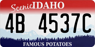 ID license plate 4B4537C