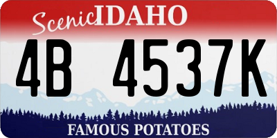 ID license plate 4B4537K