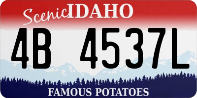 ID license plate 4B4537L