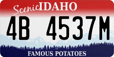 ID license plate 4B4537M