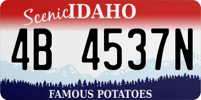 ID license plate 4B4537N