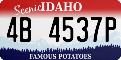 ID license plate 4B4537P