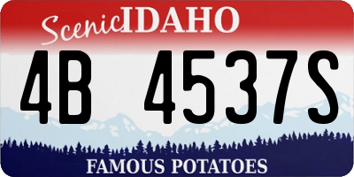 ID license plate 4B4537S