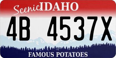 ID license plate 4B4537X