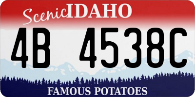 ID license plate 4B4538C