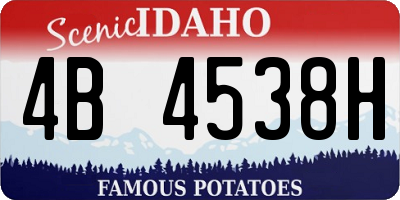 ID license plate 4B4538H