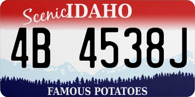 ID license plate 4B4538J