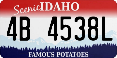ID license plate 4B4538L