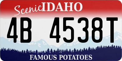 ID license plate 4B4538T