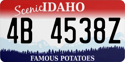ID license plate 4B4538Z