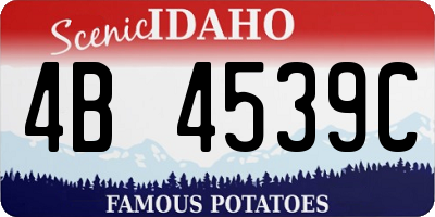 ID license plate 4B4539C