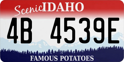 ID license plate 4B4539E
