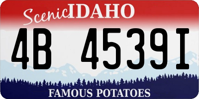 ID license plate 4B4539I