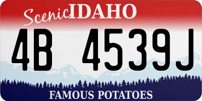 ID license plate 4B4539J