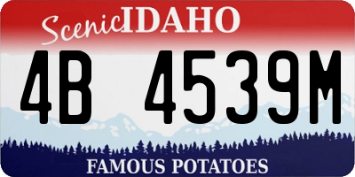 ID license plate 4B4539M