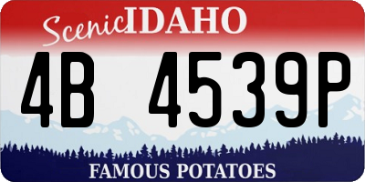ID license plate 4B4539P