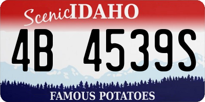 ID license plate 4B4539S