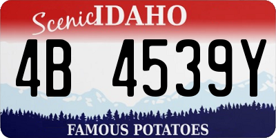 ID license plate 4B4539Y